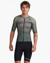 Aero Tri Sleeved Top - ALPINE/PERISCOPE