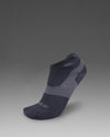 Vectr Ultralight No Show Compression Socks - TITANIUM/BLACK