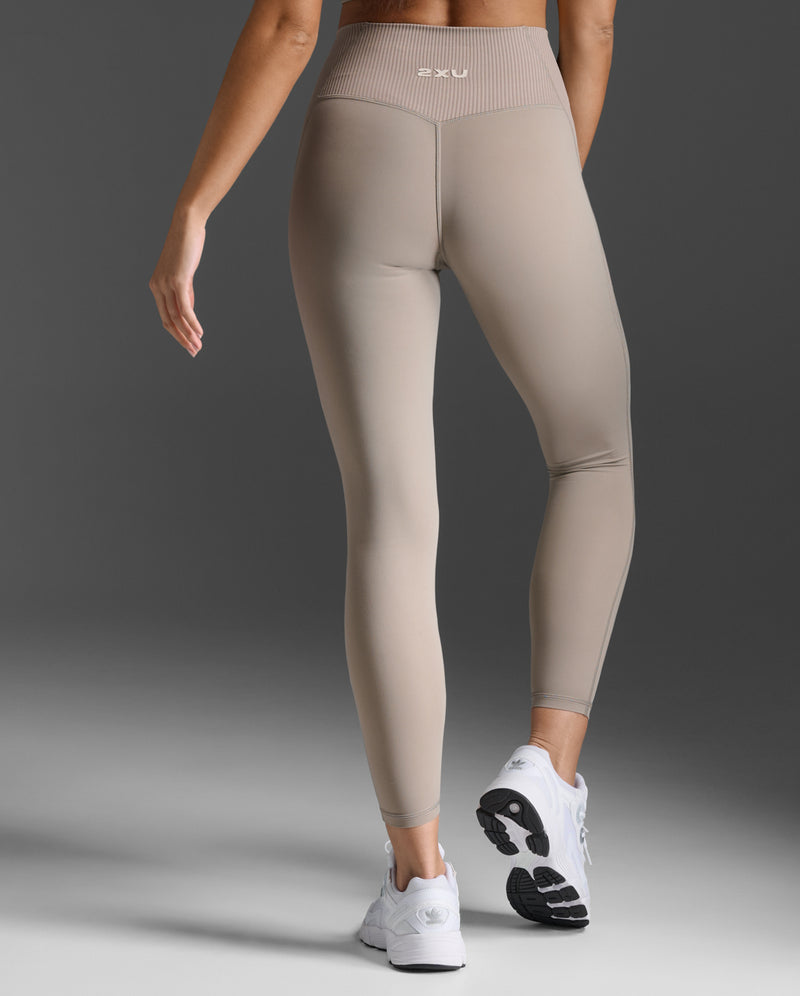 Women Ribbed Hi-Rise Compression Tights