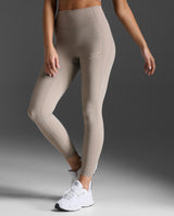 Women Ribbed Hi-Rise Compression Tights