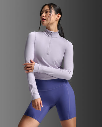 Flex Crop 1/2 Zip Long Sleeve