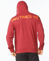2xu Contender Oversized Hoodie Rhubarb Fiesta Back