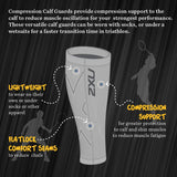 2xu Malaysia Badminton Compression Calf Guards Black Infographic