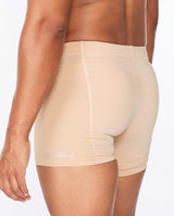 2xu Malaysia Core Compression 1/2 Shorts Beige Silver Back Zoomed