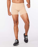 2xu Malaysia Core Compression 1/2 Shorts Beige Silver Front