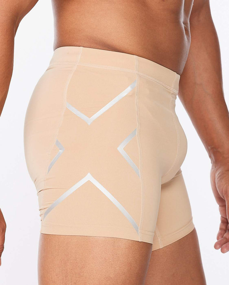 2xu Malaysia Core Compression 1/2 Shorts Beige Silver Right Zoomed