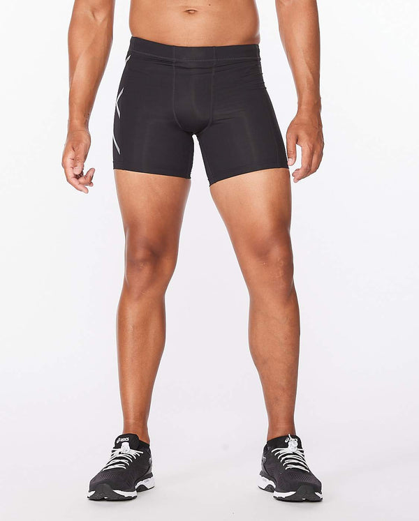 2xu Malaysia Core Compression 1/2 Shorts Black Silver Front