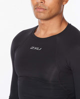 2xu Malaysia Core Compression Long Sleeve Black Silver Reflective Front Print
