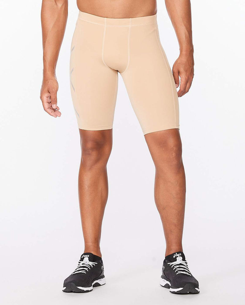 2xu Malaysia Core Compression Shorts Beige Silver Front