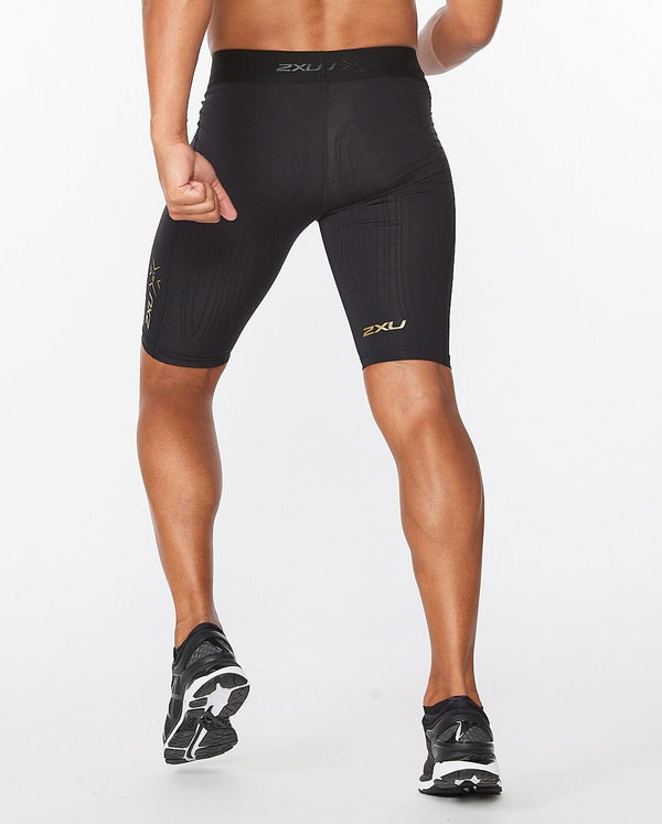 2xu Malaysia Force Compression Shorts Black Gold Back