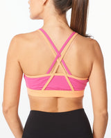 2xu Malaysia Form Strappy Crop Magenta Melon Back Zoomed