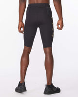 2xu Malaysia Light Speed Compression Shorts Black Gold Reflective Back