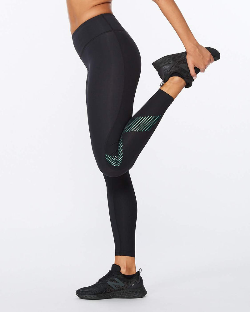 2xu Malaysia Motion Mid Rise Compression Tights Black Cloud Blue Side