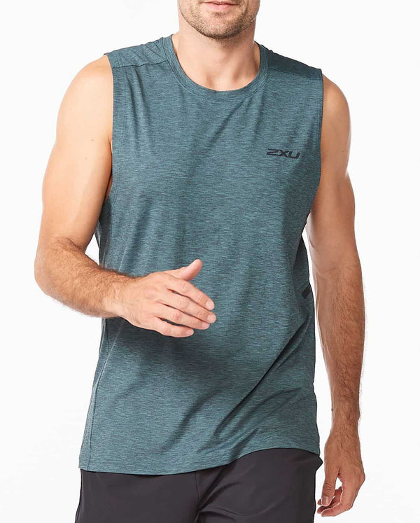 2xu Malaysia Motion Tank Silver Sage Black Front
