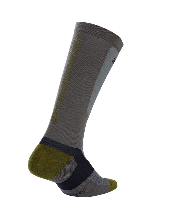2xu Malaysia Vectr Alpine Compression Socks Green Grey Back