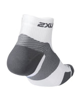 2xu Malaysia Vectr Light Cushion 1/4 Crew Socks White Grey Back