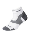 Vectr Light Cushion 1/4 Crew Socks - White/Grey