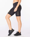 Light Speed Mid-Rise Compression Shorts - Black/Gold Reflective